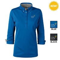 LADIES ISLINGTON STRETCH POLO WITH STRIPE ACCENTS