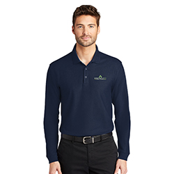 MENS LONG SLEEVE PIQUE POLO - ARMY